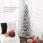 Arbre de Noël artificiel à forme allongée 5 pi avec base en métal 263