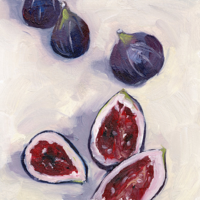 Figues à l'huile II, H 36 po x l 36 po