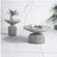 Weathered Grey End Table with Pedestal-129107079
