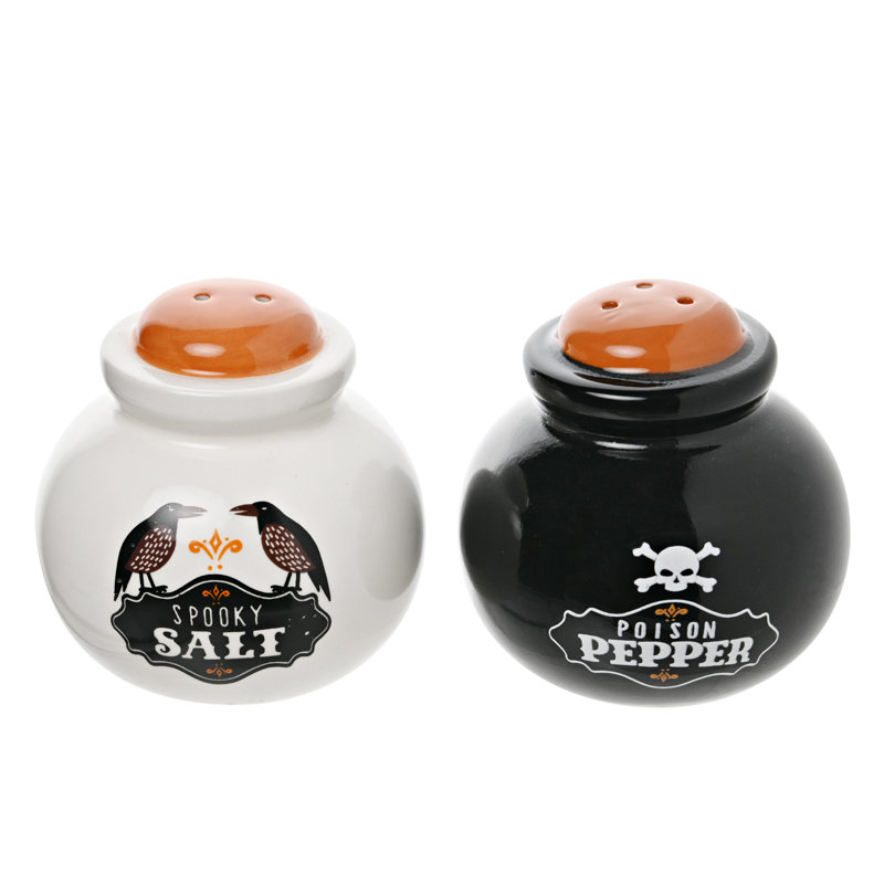 The Seasonal Gift Co. Ceramic Electric Salt and Pepper Shaker Set