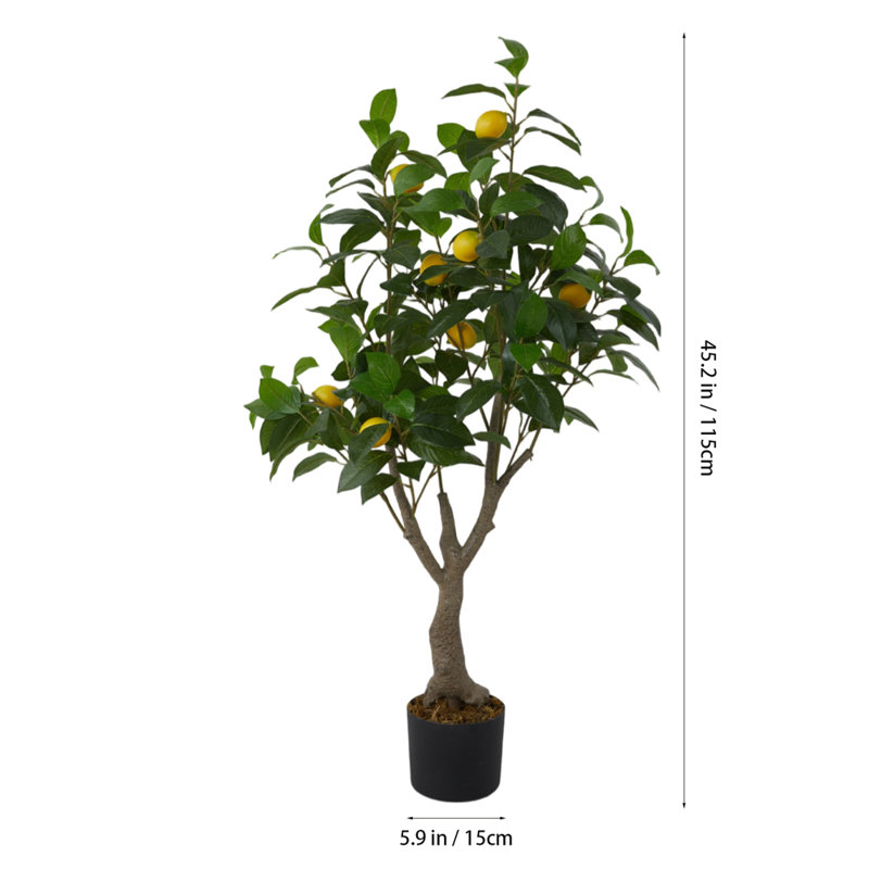 115cm Faux Lemon Plant in Planter