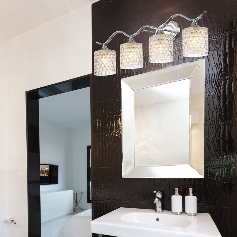 4 - Light Dimmable Vanity Light, Chrome