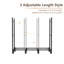 Adjustable Heavy‑Duty Metal Log Rack, Indoor & Outdoor Firewood Stacker Stand, Wood Pile Storage Organiser for Fireplace
