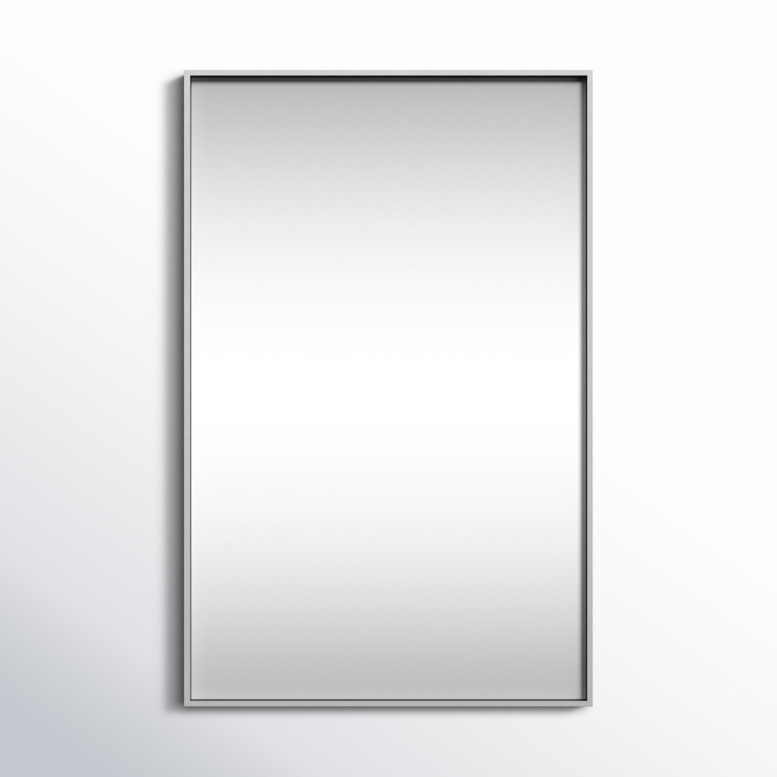 Sabine Metal Rectangle Wall Mirror, 18" x 28", Silver