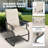 Outdoor Patio Dining Chairs, Breathable PVC-coated polyester, Iron Frame, Beige