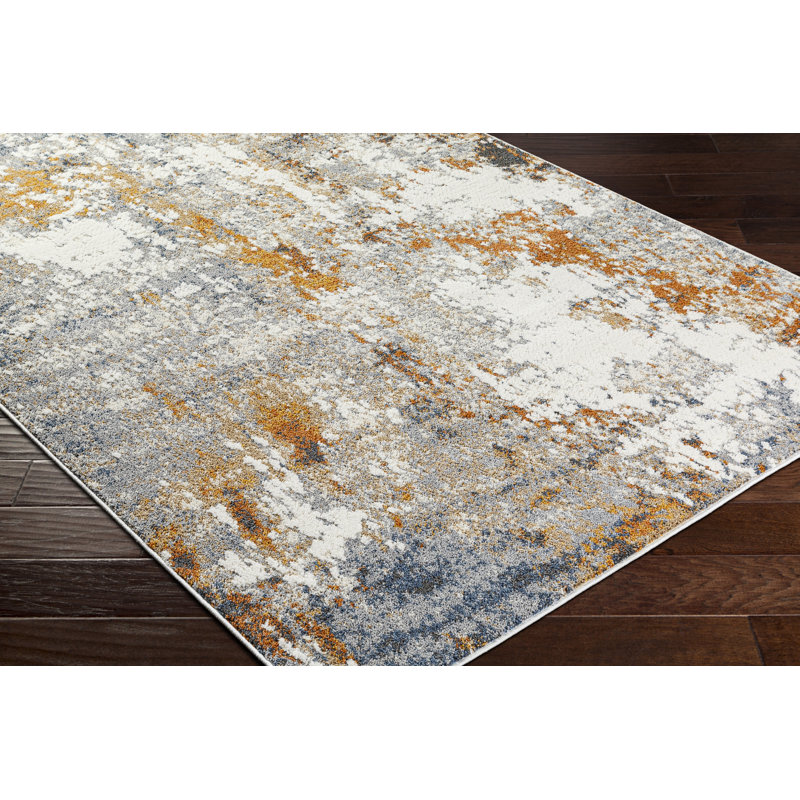 Hasibe Abstract Indoor Rug, Rectangle 5'3" x 7'
