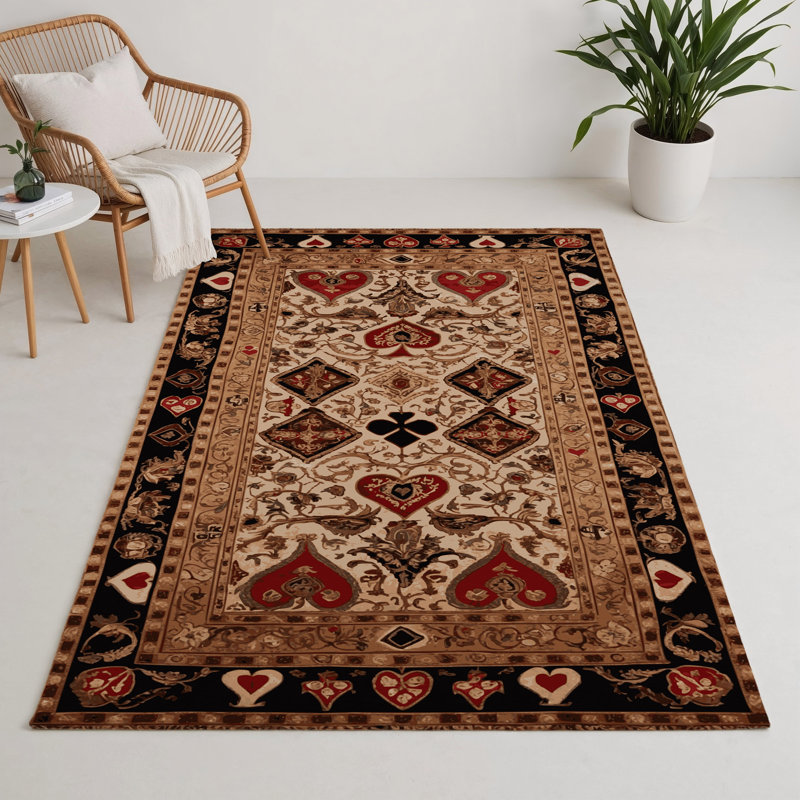 Tapis d'intérieur et d'extérieur brun français, Rectangulaire 3 pi x 5 pi