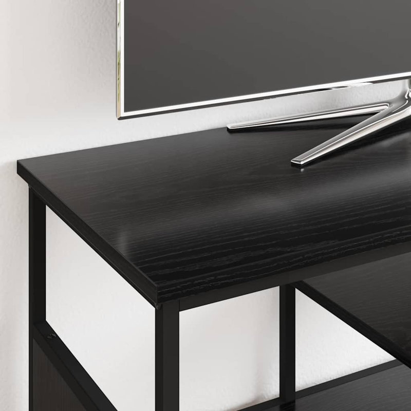 Unfinished TV Stand for TVs up to 43", Black Oak