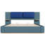 Très grand lit plateforme tapissier avec coins arrondis doux, tablettes intégrées et assemblage facile en bleu-1846580019-1846580022
