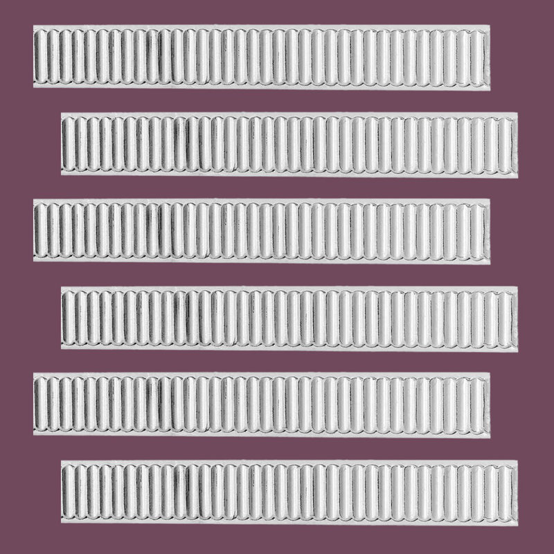 Primed White Ribbed Urethane Crown Moulding Pack of 6