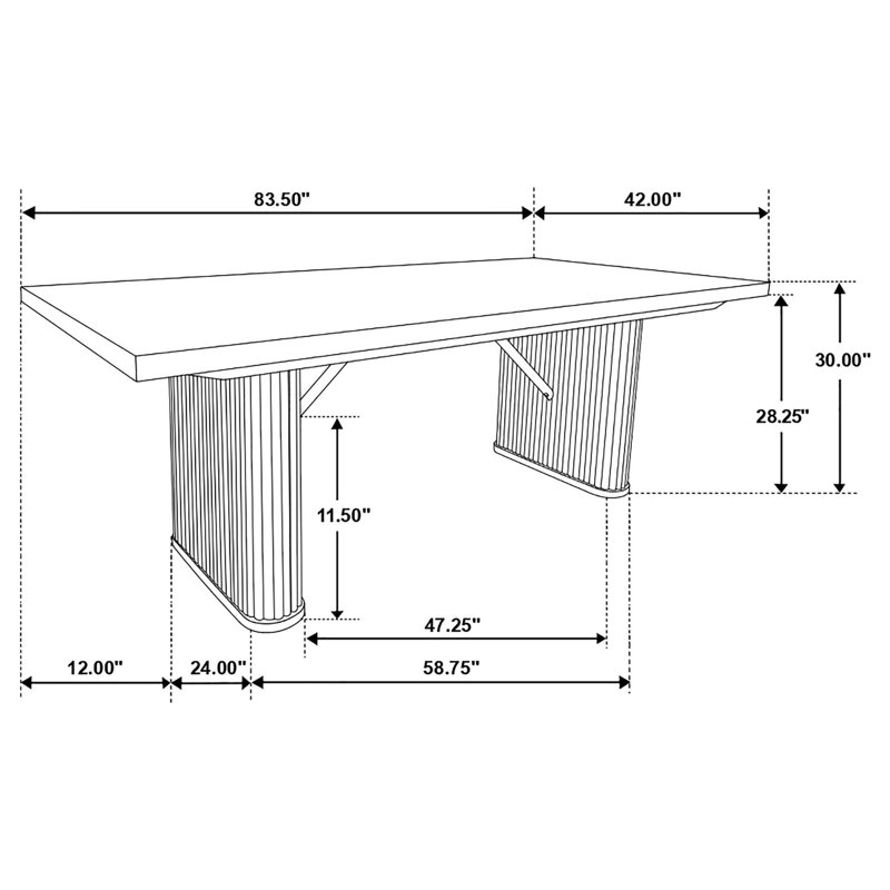 Ensemble de salle à manger 7 pièces 7 pièces, 7 pièces : table, 6 chaises