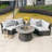 Orsin 4 Person Outdoor Conversation Set With Fire Pit Table