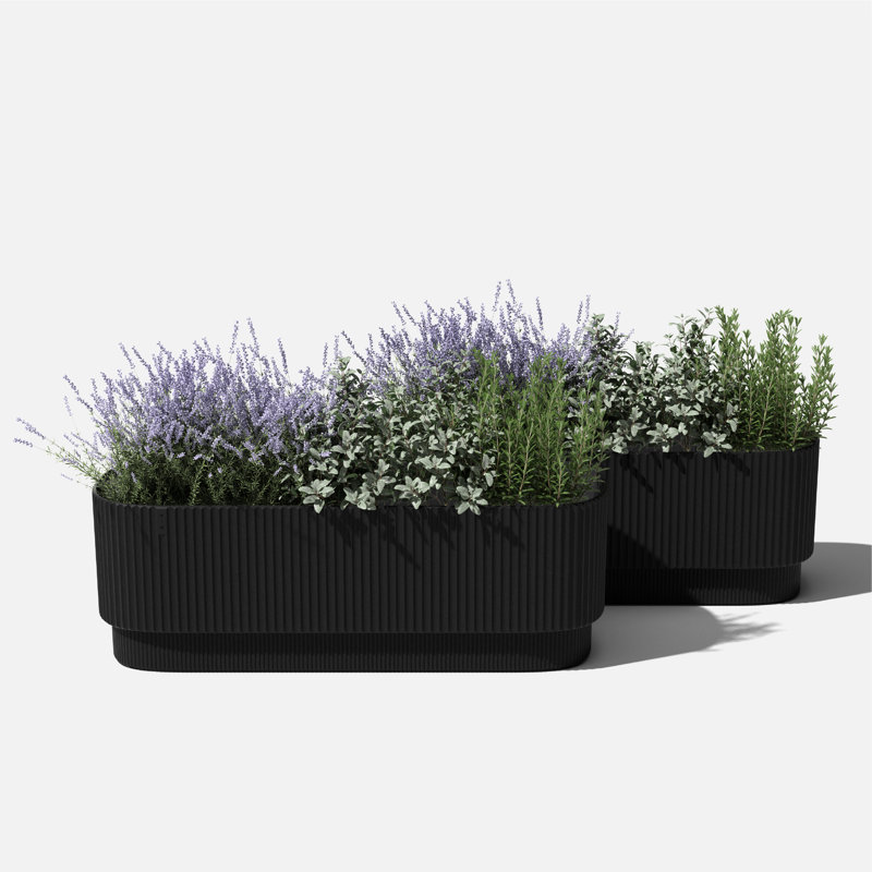 Jardinière 42 po Veradek Demi Series, 2, Noir