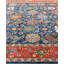 Tapis unique noué à la main bleu raffiné 8 pi 1 po x 10 pi 3 po Raffin