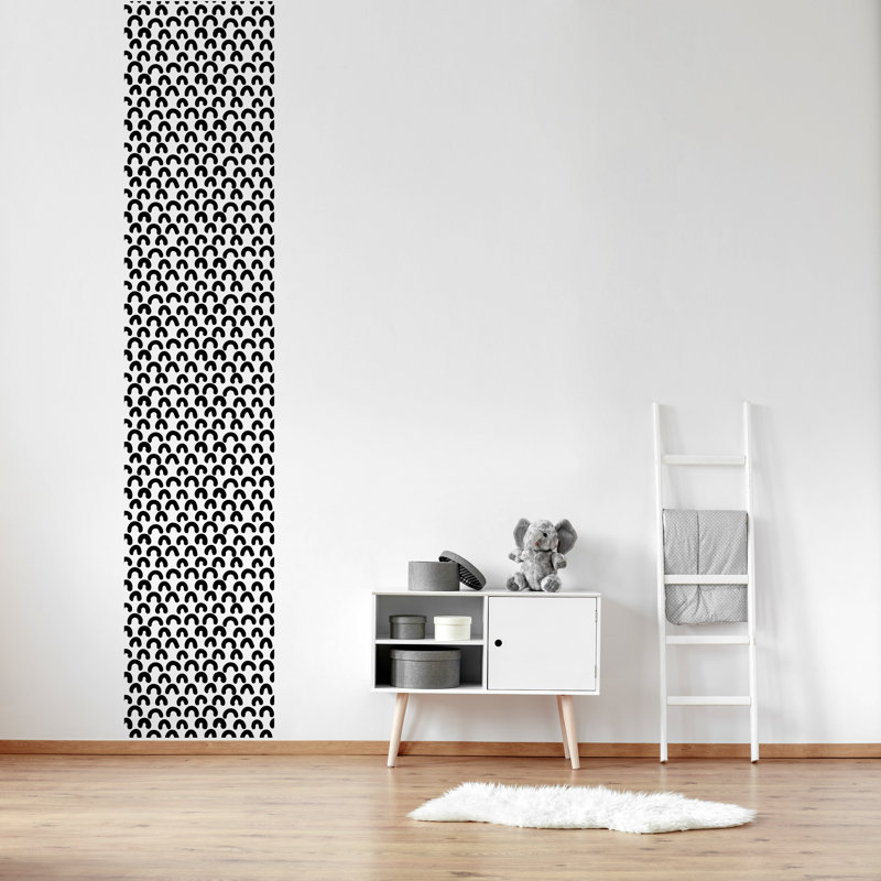 Abstract Non-Wall Damaging Wall Decal, Black