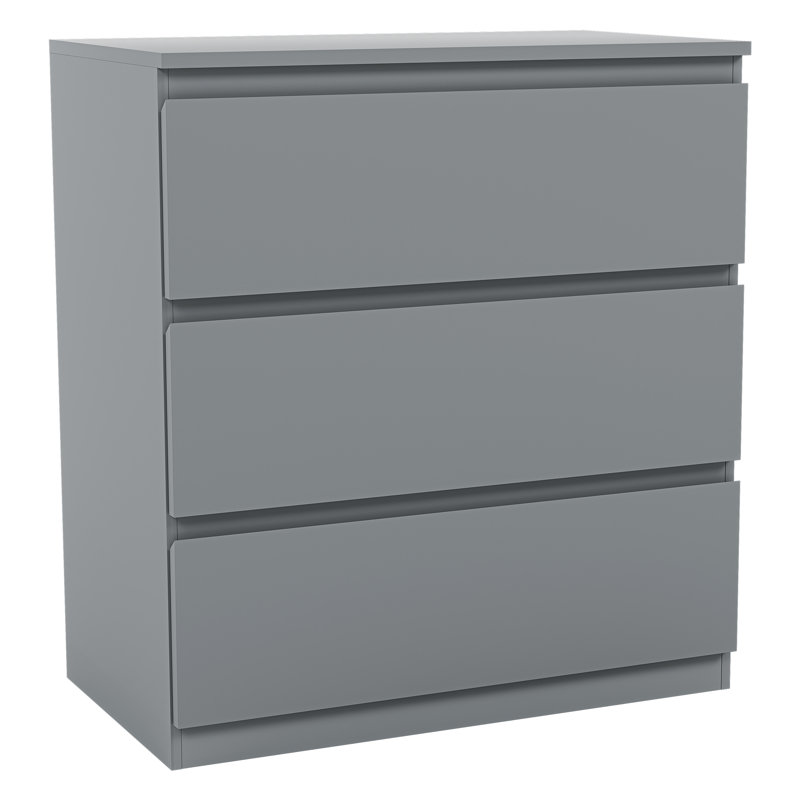 Cunha 70cm W 3 - Drawer Chest of Drawers, Grey