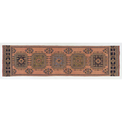 Chemin de table rétro fait à la main. Tapis de couloir en laine Unique