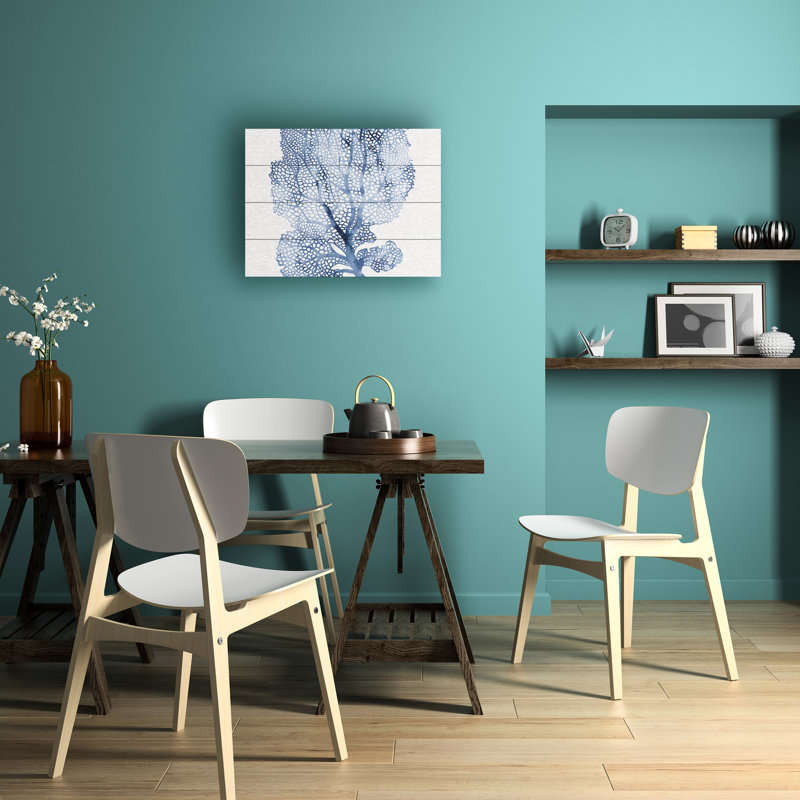 Art en lattes de bois Mary Urban Shibori Coral II, H 12 po x l 16 po