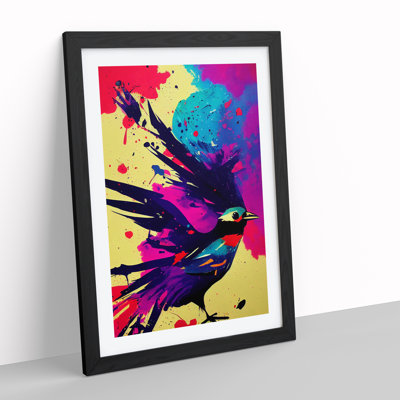 Paint Splash Bird No.4 - Framed Print