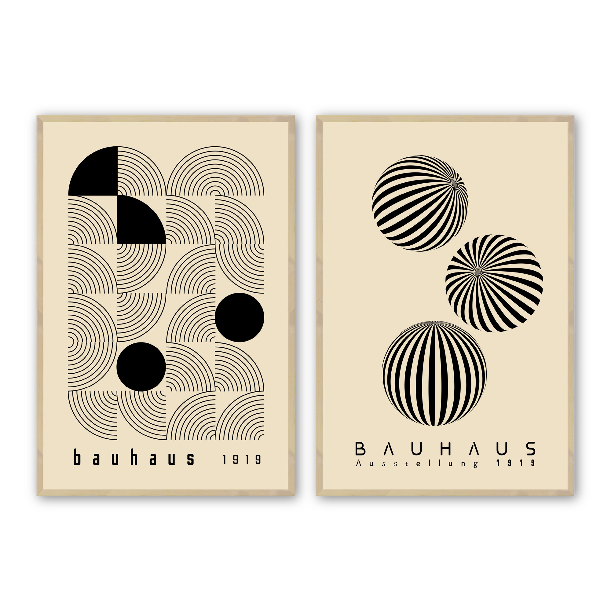 Bauhaus 1919, Raw Maple, 16" H x 20" W