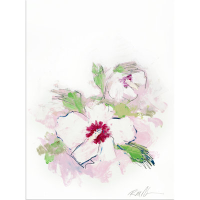 Robert Robinson " White Glove Series - Rose of Sharon " Watercolor Print