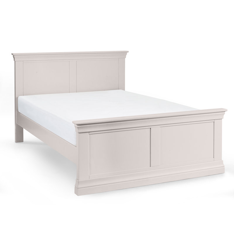 Clermont Bed, UK Double (135 x 190 cm), Light Grey