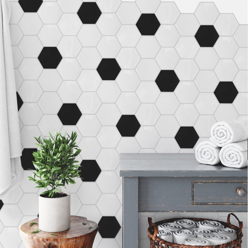 10.5'' W x 10.5'' L Vinyl Peel and Stick Mosaic Tile
