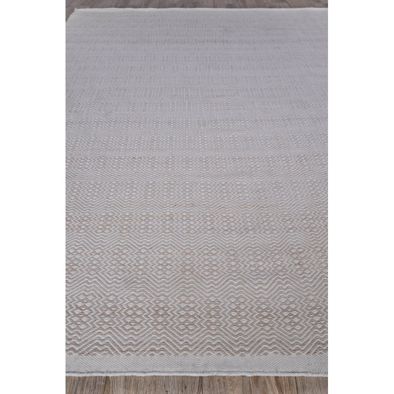 Echo Geometric Area Rug in Ivory, Rectangle 2' x 3'