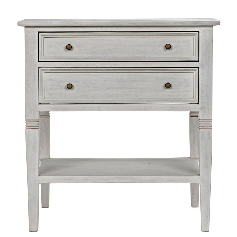 Oxford End Table, White Wash