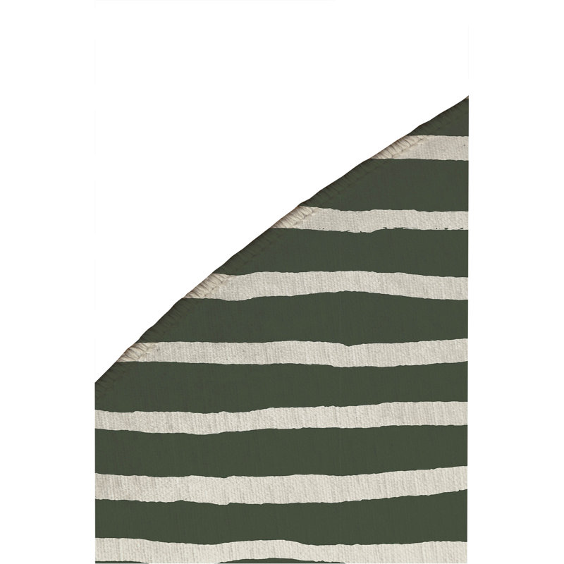 Spinal Row Non-Slip Outdoor Rug, Round 5'