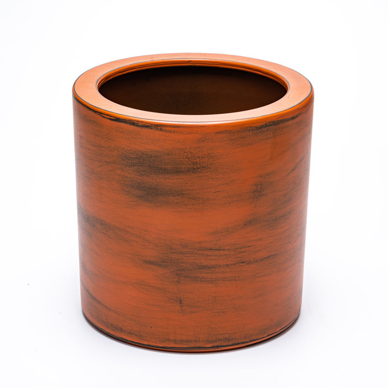 7.8 In. Painted Plastic Self-Watering Planter Pot, Brown