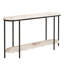 Console 42 po à 2 niveaux en faux marbre, canapé d'entrée étroit avec structure en métal pour petits espaces-626913439