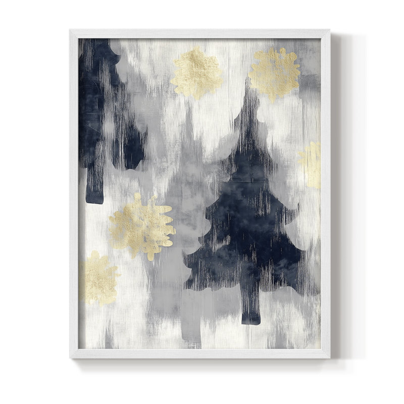 «Christmas Holiday Art CCL XXXI», reproduction encadrée - bois massif, H 21 po x l 17 po, Blanc