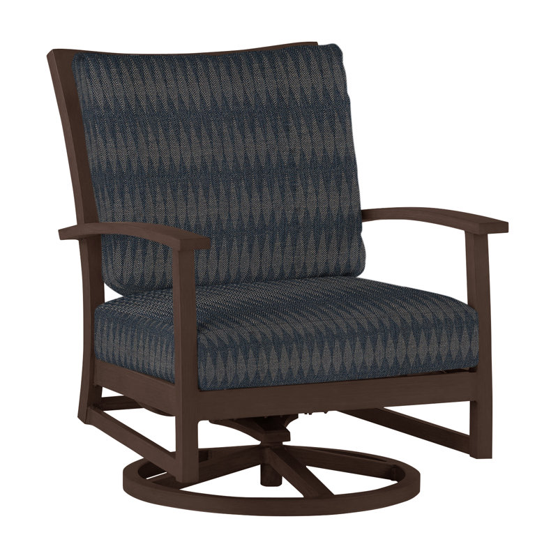 Charleston Patio Lounge Chair with Cushions, Oyster, Rollo Lace, Welt + Standard Fill