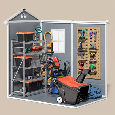 6X4 FT Resin Outdoor Storage Sheds