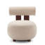 Chaise d'appoint moderne et sculpturale, beige-225040728