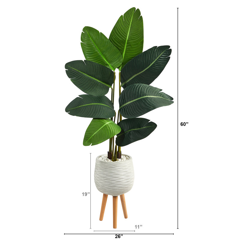 60'' Faux Palm Tree in Clay Planter