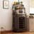 Vintage 4-Tier Mini Fridge Stand With Adjustable Storage And Multi-Functional Design For Kitchen, Office, Or Living Room.