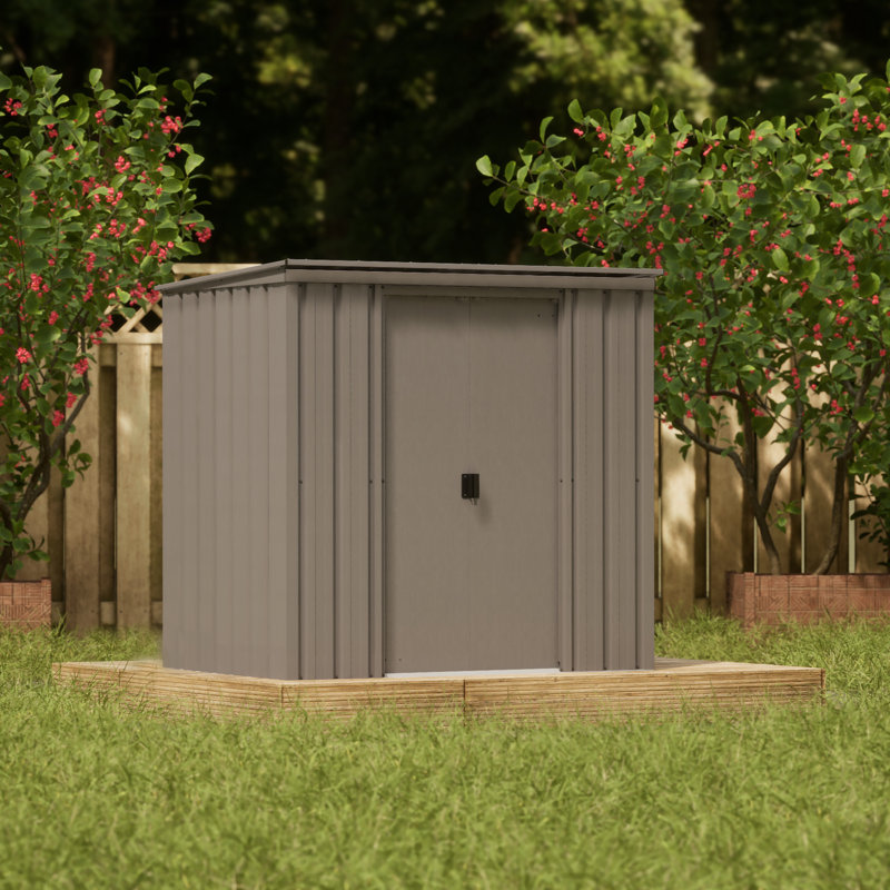 Essential 6X4 Steel Shed Oswego Tea, Brown