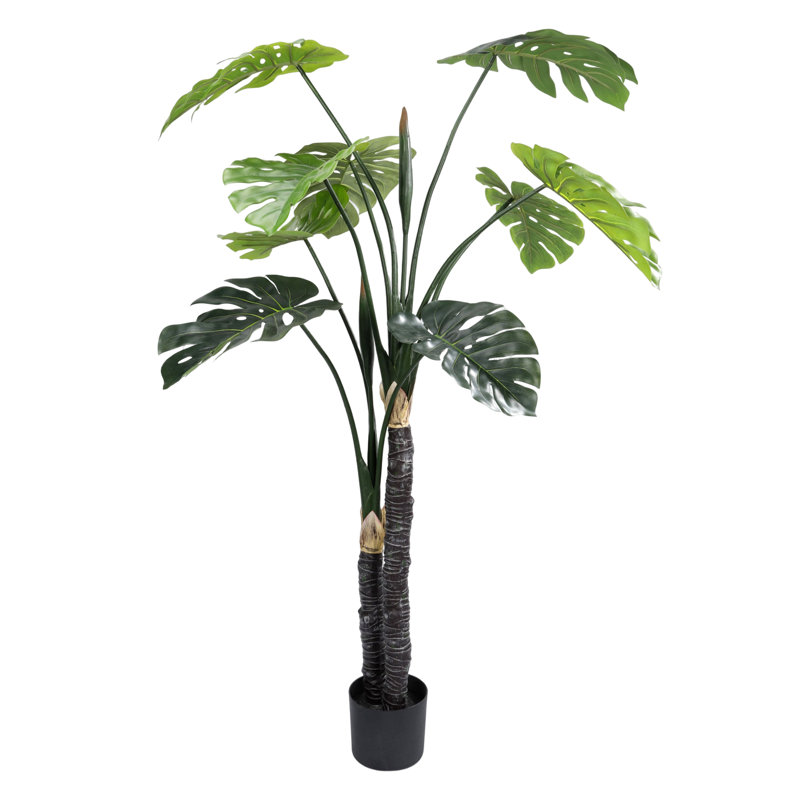 Arbres artificiels avec pot Monstera Deliciosa, 1, H 59 po x l 33 po x P 33 po