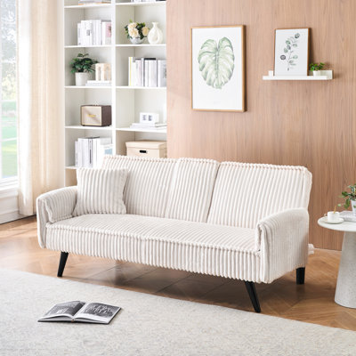 Velours côtelé blanc élégant: multifonctionnel avec porte-gobelet ajustable et confortable: revêtement compact et confortable