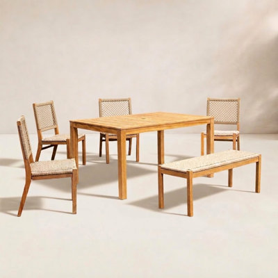 Seras Teak Patio Dining Set