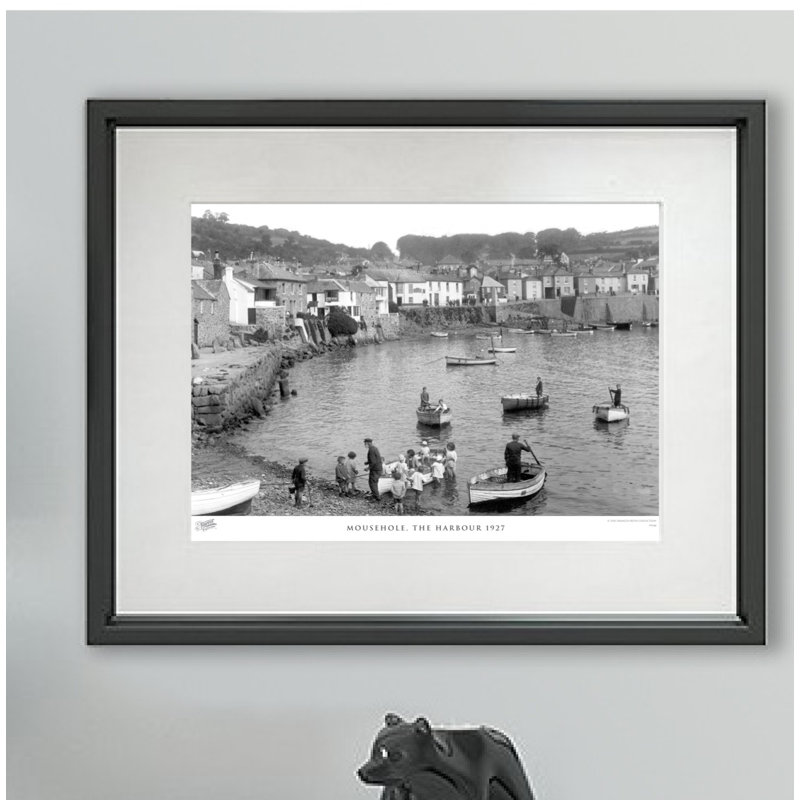 Mousehole, The Harbour 1927 - Single Picture Frame Print, 40cm H x 50cm W x 2.3cm D