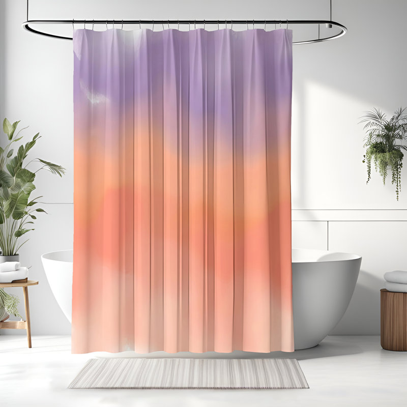 Rideau de douche avec tapis de bain, H 83 po x l 70 po