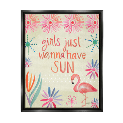 «Girls Wanna Have Sun Tropical Summer Floral» par Katie Doucette - Peinture