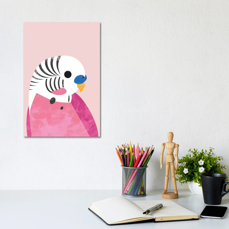Budgie by Dan Hobday - Wrapped Canvas Print, 20.32 cm H x 30.48 cm W