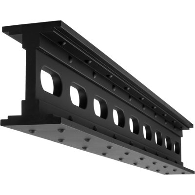 ForgeCraft Industrial Faux Steel Cellular "I" Beam, 6"W x 9 1/2"H x 120"L, Factory Painted Black