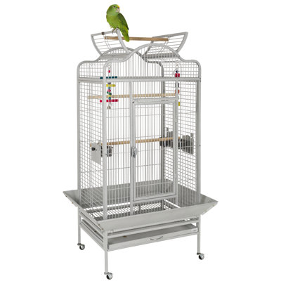 Alydar 163 cm Iron and Steel Play Top Floor Bird Cage with Wheels with Stand with Perch with Tray