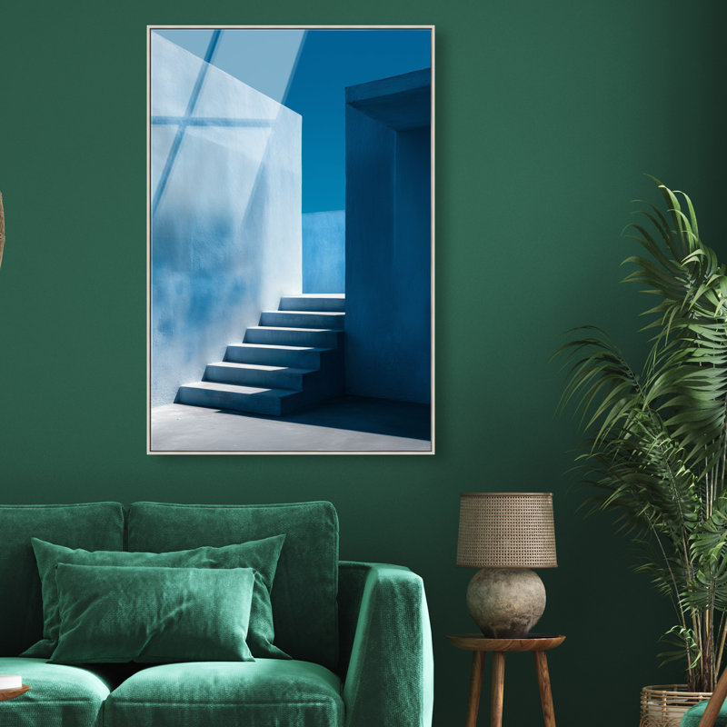 Deep Ocean Walls II Print by Oliver Gal, 55"H x 37"W, Silver Floater Frame