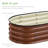 Roetta 4x2x1ft Outdoor Raised Metal Oval Garden Bed, Planter Box for Vegetables, Flowers-1911813680